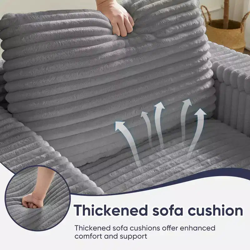 43 W Oversized Chaise Lounge Chair Indoor with Ottoman