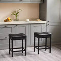 Sturdy Steel Frame Saddle Bar Stools, 2-Piece Set for Kitchen Use