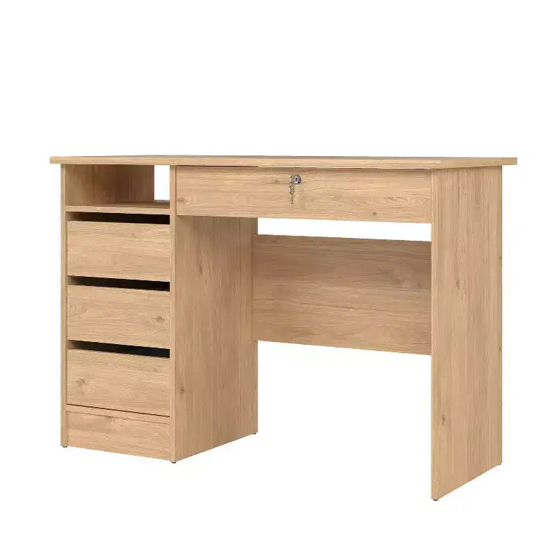 29.76 in.H Beige Color Wood Writing Desks with Concealed Storage Compartment