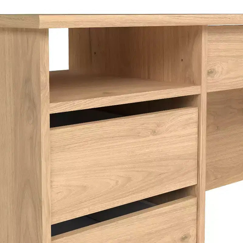 29.76 in.H Beige Color Wood Writing Desks with Concealed Storage Compartment