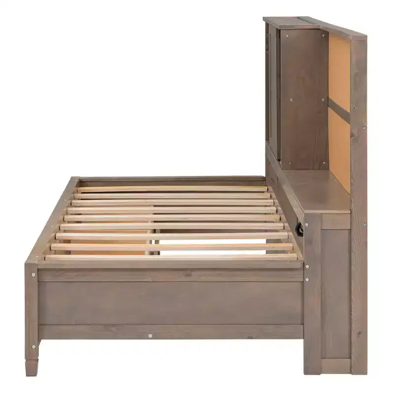 Byron Twin Size Lounge Daybed with Storage Shelves and USB Ports