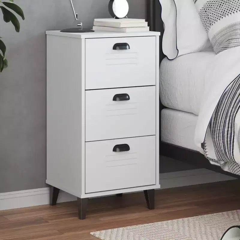 Bedside Cabinet Accent End Table Bedroom Furniture Solid Wood Pine