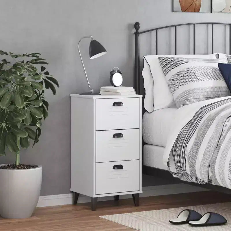 Bedside Cabinet Accent End Table Bedroom Furniture Solid Wood Pine