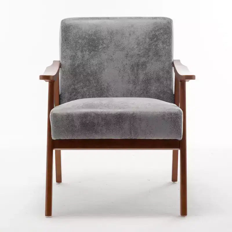 Accent Chairs for Bedroom, Mid-Century Modern Chair, Solid Wood Frame, Accent Chair Extra-Thick Backrest, Wingback Chair, Reading Room