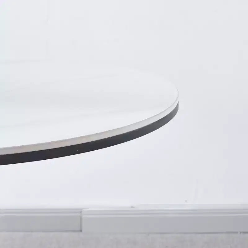 31.5-inch Tulip Table Mid-Century Dining Table with Round MDF Table Top and Metal Legs, for 2-4 People