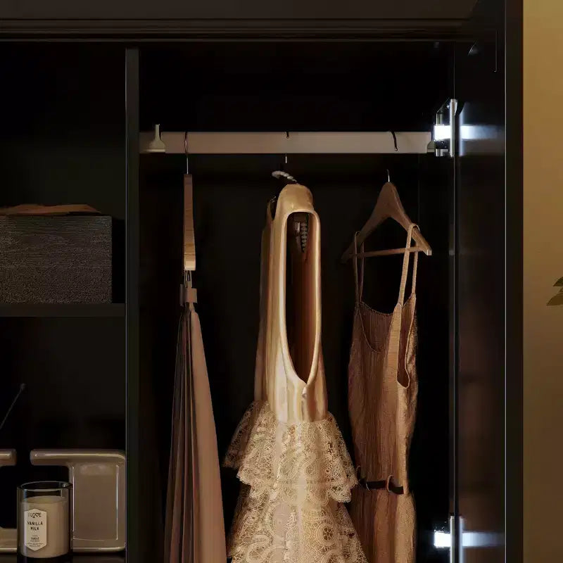 Wardrobe Closet 2 Door 3 Drawer with Tall Legs