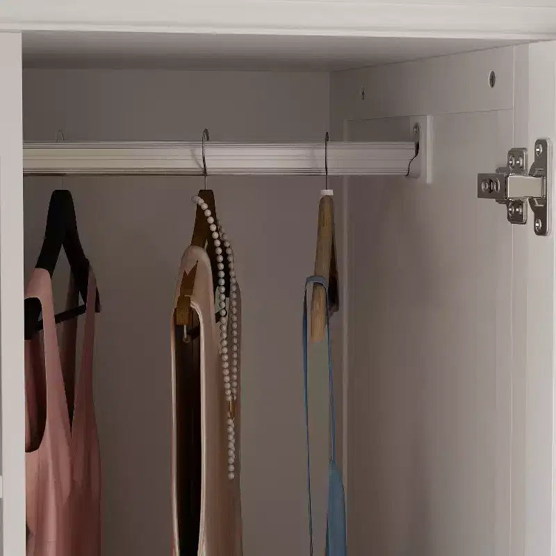 Wardrobe Closet 2 Door 3 Drawer with Tall Legs
