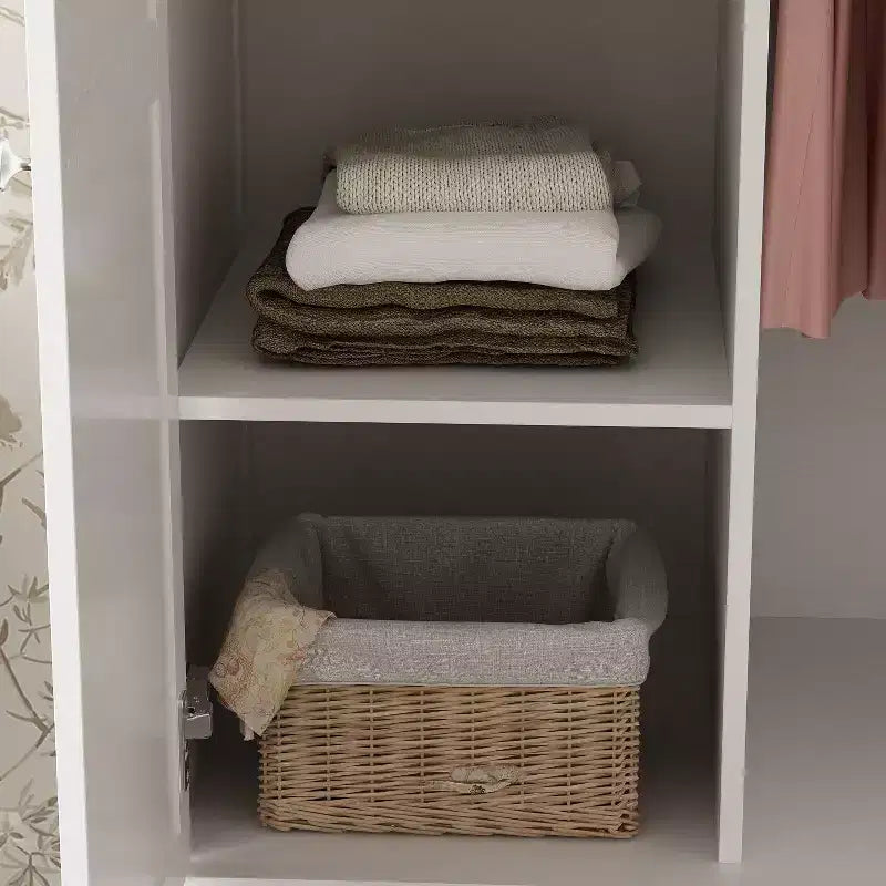 Wardrobe Closet 2 Door 3 Drawer with Tall Legs