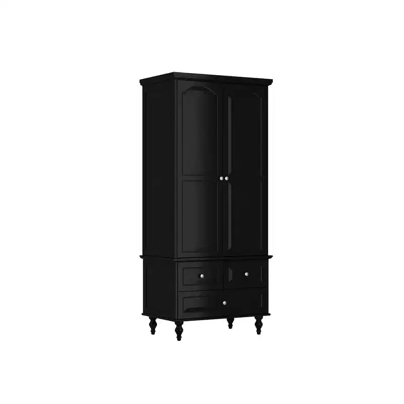 Wardrobe Closet 2 Door 3 Drawer with Tall Legs
